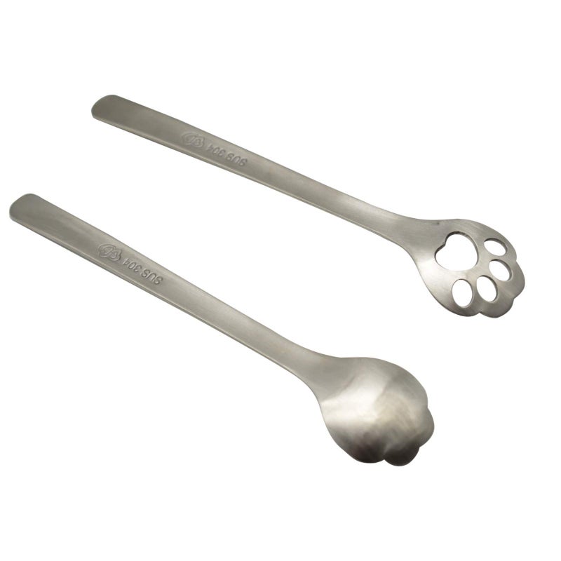 Maydahui 6 PCS Cat Paw Spoon Hollow Out Coffee Spoons 5.8 inch 18/10ï¼ˆ304 ï¼‰Stainless Steel Teaspoon for Dessert Ice-cream Stirring Home Kitchen Restaurant - Image 4